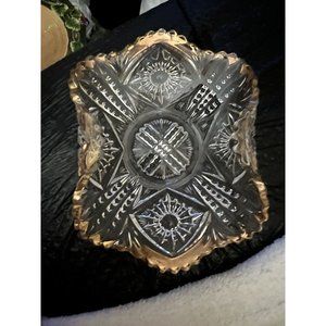 Antique Tarentum Glass 326 Early 1900's U-Shape Folded Nut Dish/Card Tray/Basket